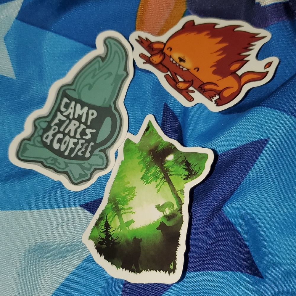 🌈FREE W/BUNDLE🌈 Set of 3 Adventure Fire Stickers